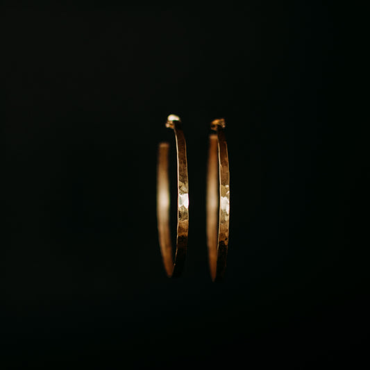 Large Gold Hoop Earrings gold plated