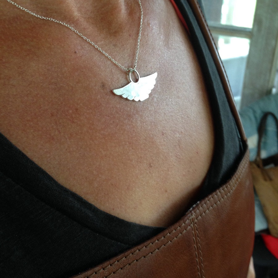 Mini Wings Necklace Silver
