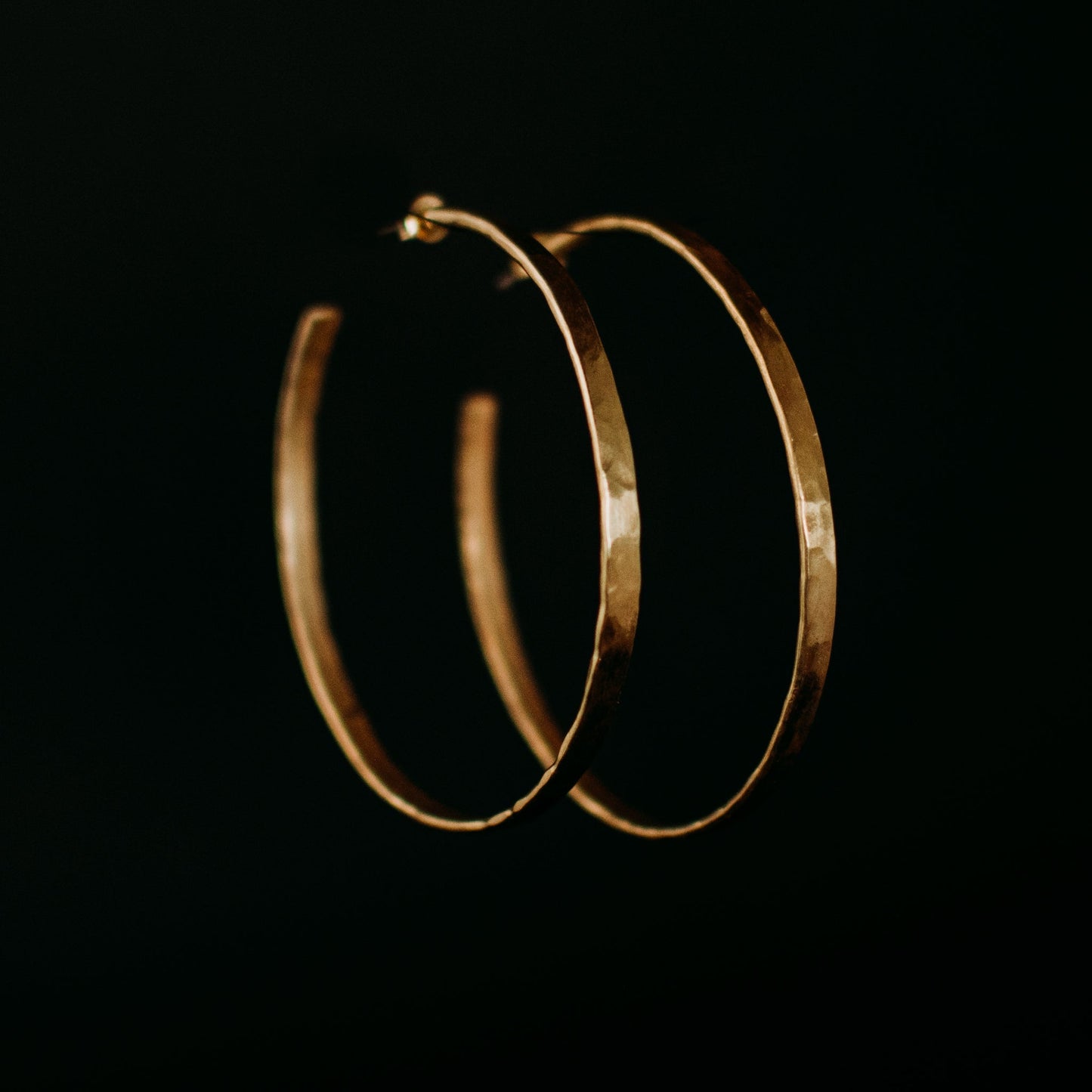 Large Gold Hoop Earrings Solid Gold
