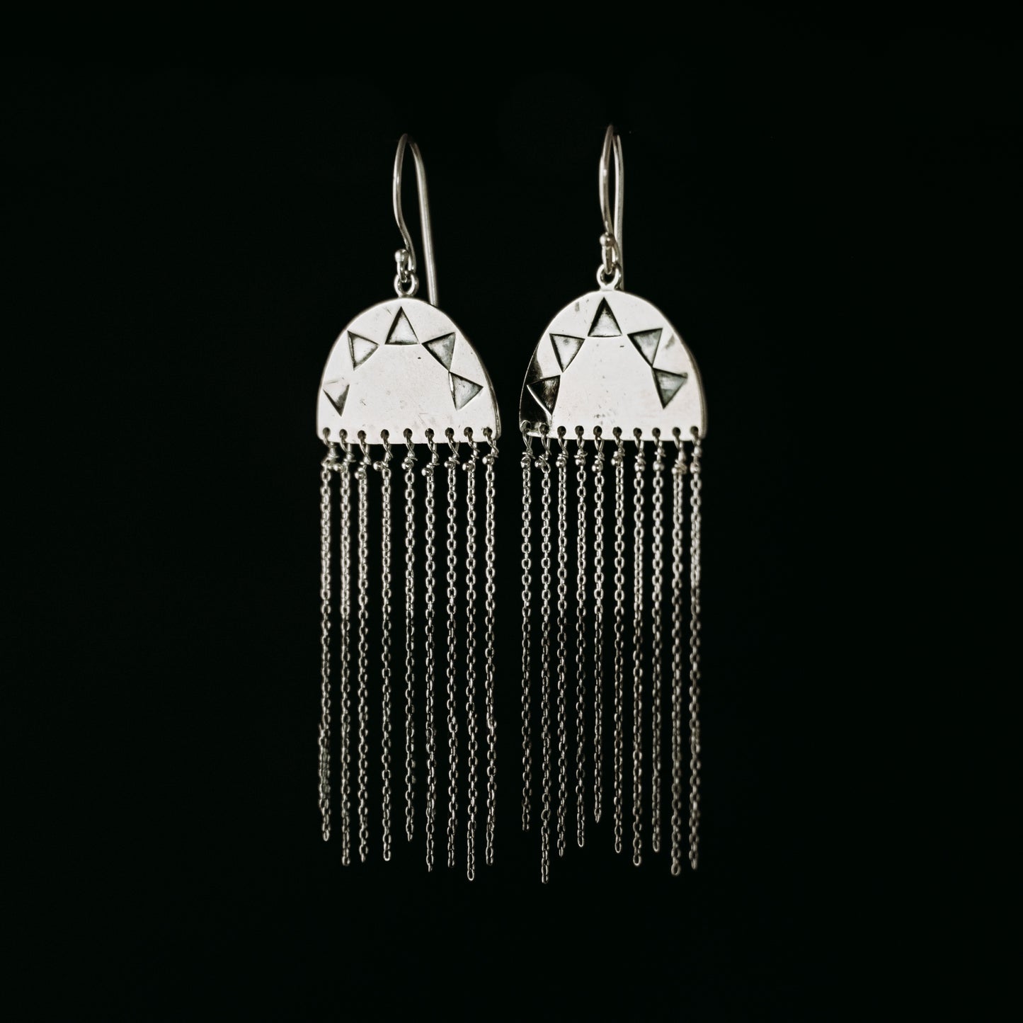 Waterfall Warrior Earrings - Silver