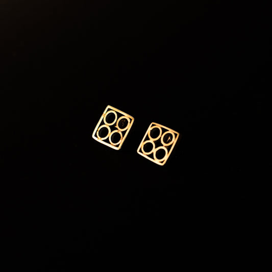 Bessa Studs Circles Gold