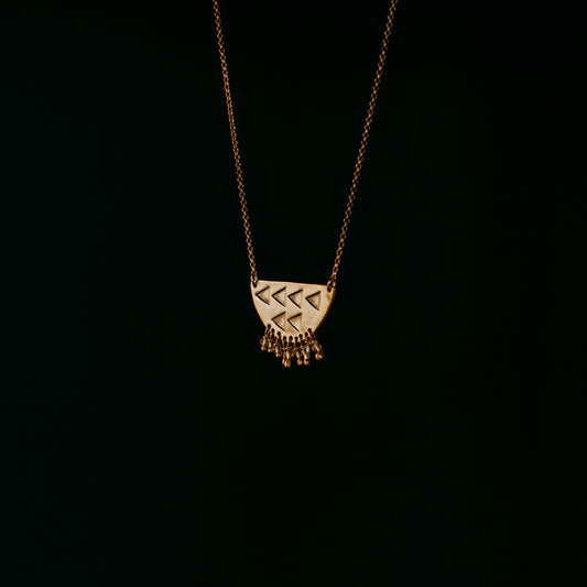 Modern Tribal Necklace Gold