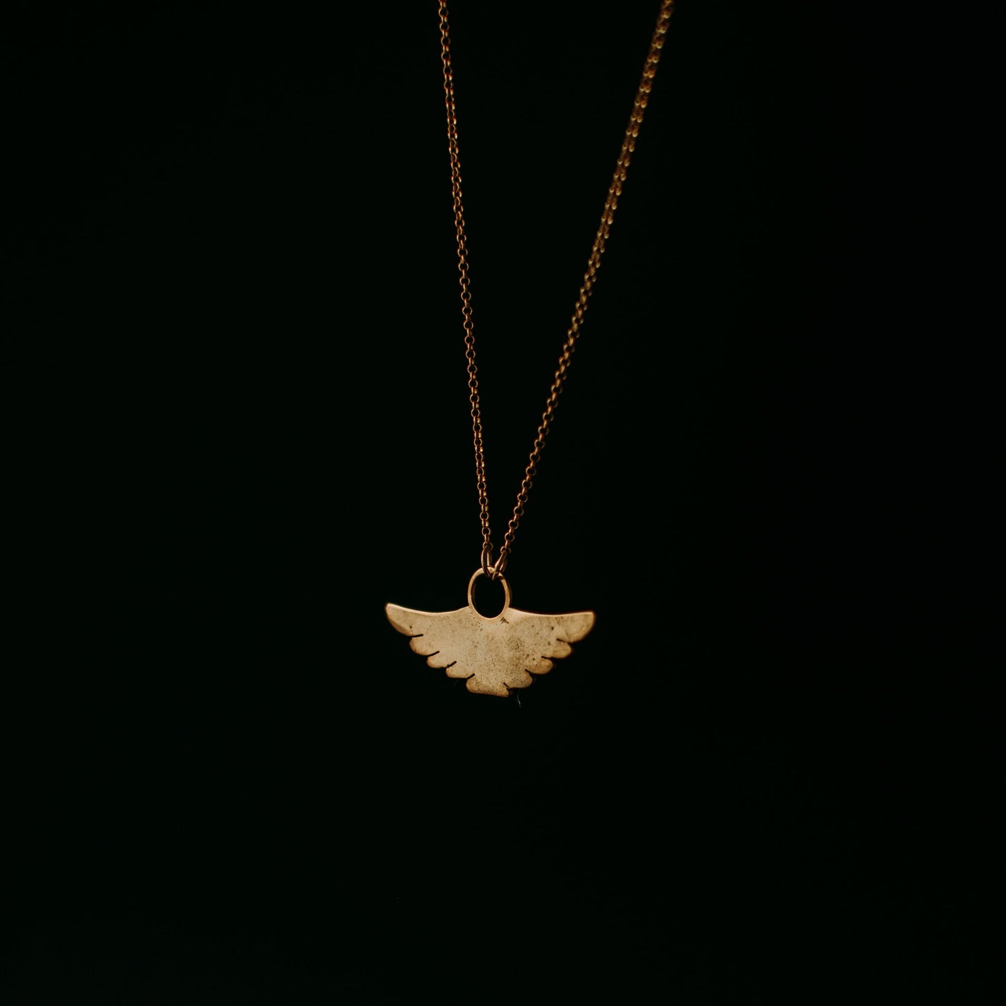 Mini Wings Necklace Solid Gold