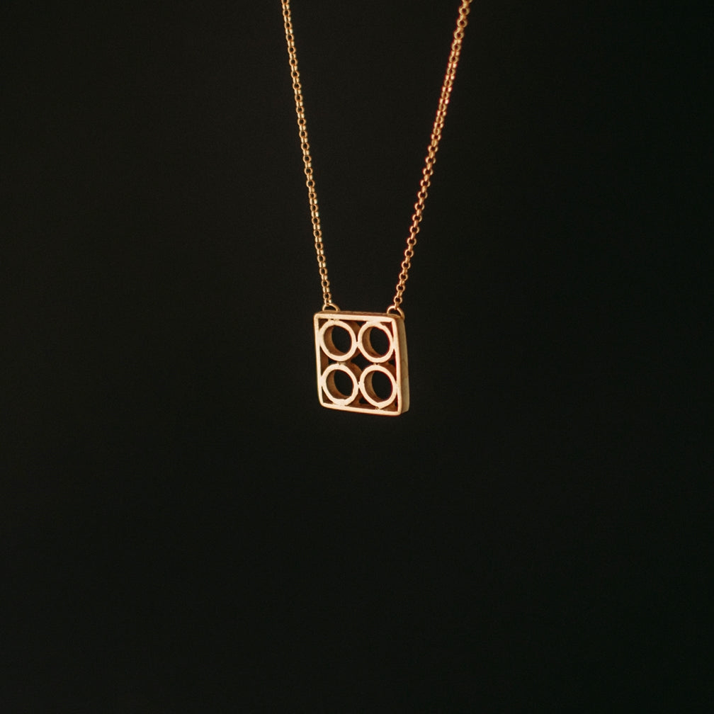 Bessa Necklace Circles Solid Gold.