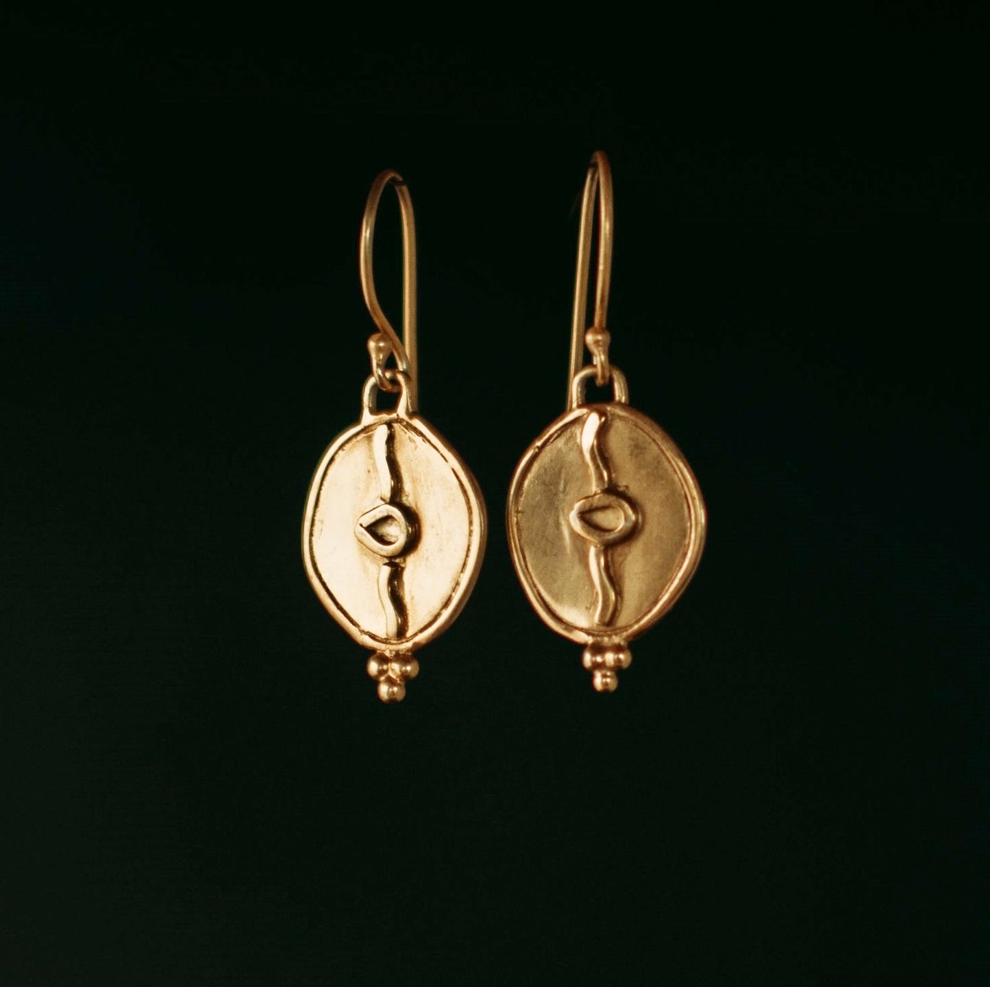 The Secret Earrings Solid Gold - Love