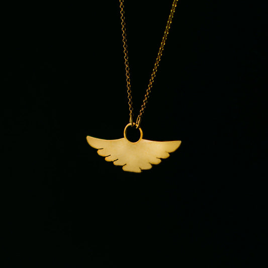 Mini Wings Necklace Solid Gold