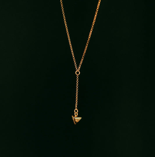 Pyramid Necklace Solid Gold